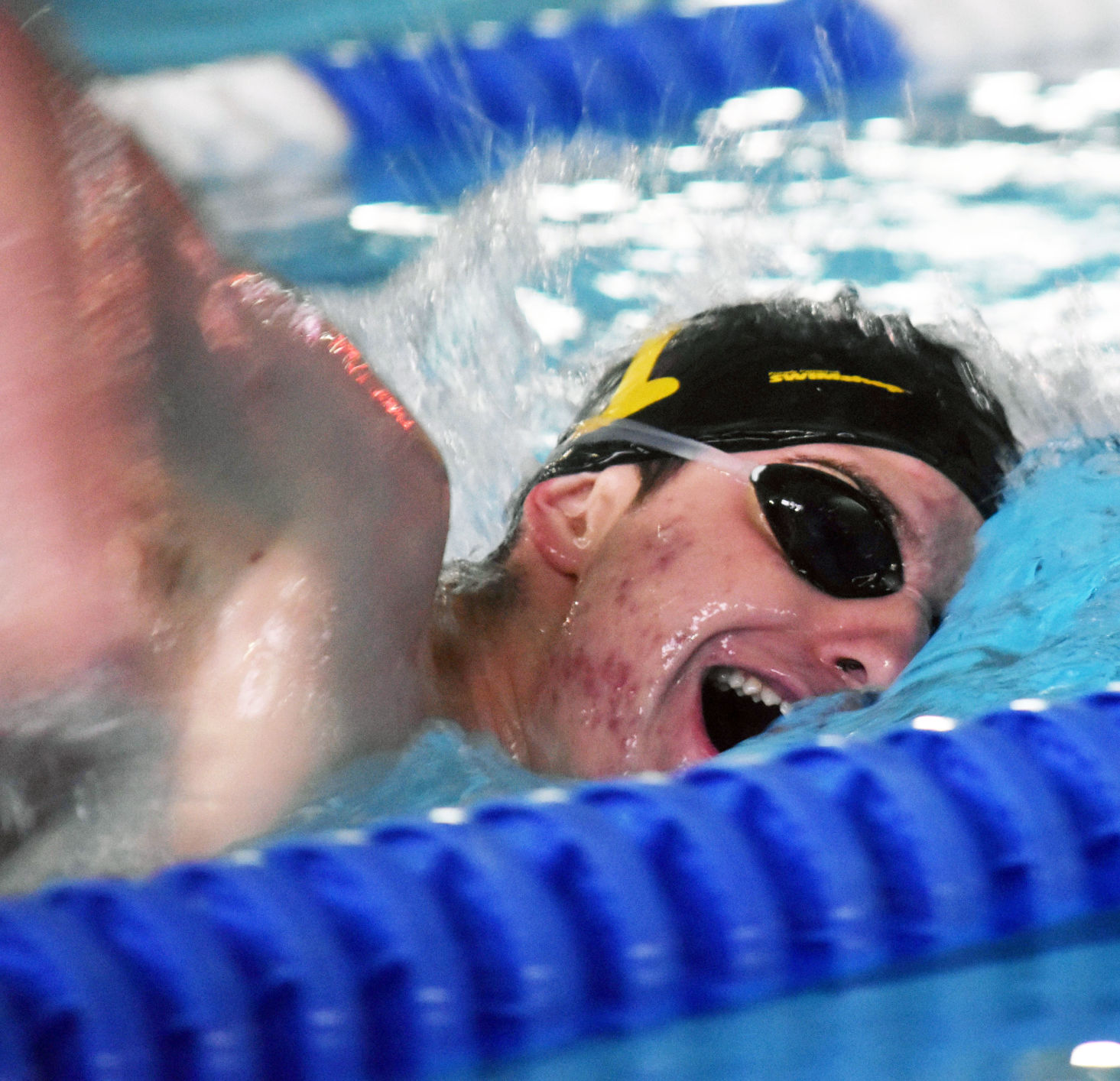 Carson Keeling swimming